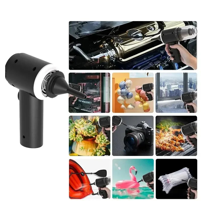 Aspirateur de voiture sans fil 9000 Pa, chargement USB, appareil de nettoyage portable 1200 mAh, mini aspirateur eau et poussière pour la maison