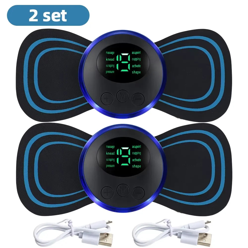 Masseur électrique musculaire 2/3/4 pièces, appareil de massage du cou EMS, 8 modes, 19 niveaux de force, vibrateur, instrument de traitement