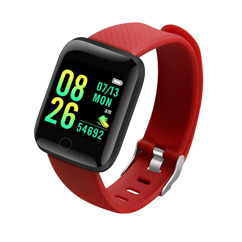 Montre connectée pour hommes et femmes, bracelet avec moniteur d'activité physique et de messages, cadeau d'anniversaire, horloge électronique pour Android et iOS