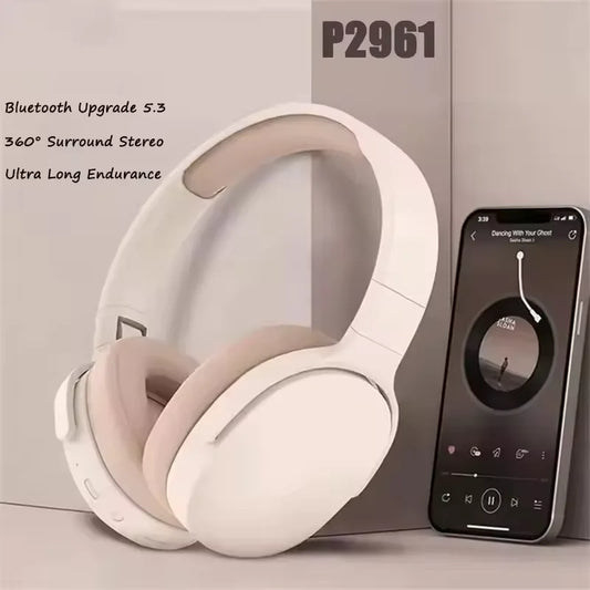 Casque Sans Fil Bluetooth P2961 – Son HiFi 9D, Autonomie Longue Durée & Basses Puissantes