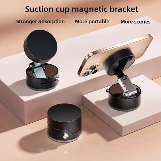 Support Téléphone Magnétique Double Face à Ventouse – Fixation Ultra-Forte & Mains Libres