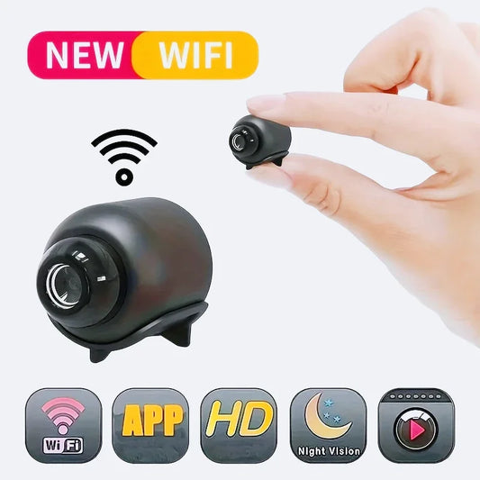 Mini caméra WiFi HD 1080P, surveillance de sécurité intérieure, babyphone, vision nocturne, caméscope IP, audio et vidéo.